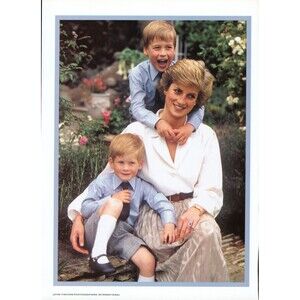 Princess Diana Prince William Prince Harry Vintage Royal Family Promo Ad 8.5x11